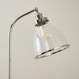 Pagazzi Brunswick Polished Nickel Glass Task Floor Lamp