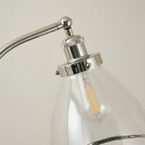 Pagazzi Brunswick Polished Nickel Glass Task Floor Lamp
