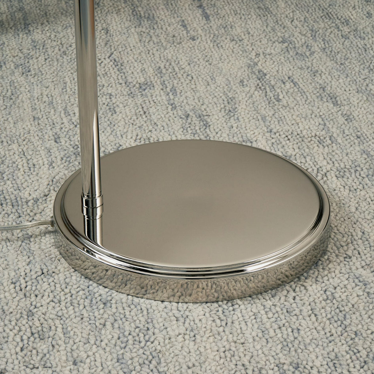 Pagazzi Brunswick Polished Nickel Glass Task Floor Lamp