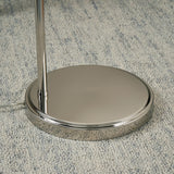 Pagazzi Brunswick Polished Nickel Glass Task Floor Lamp