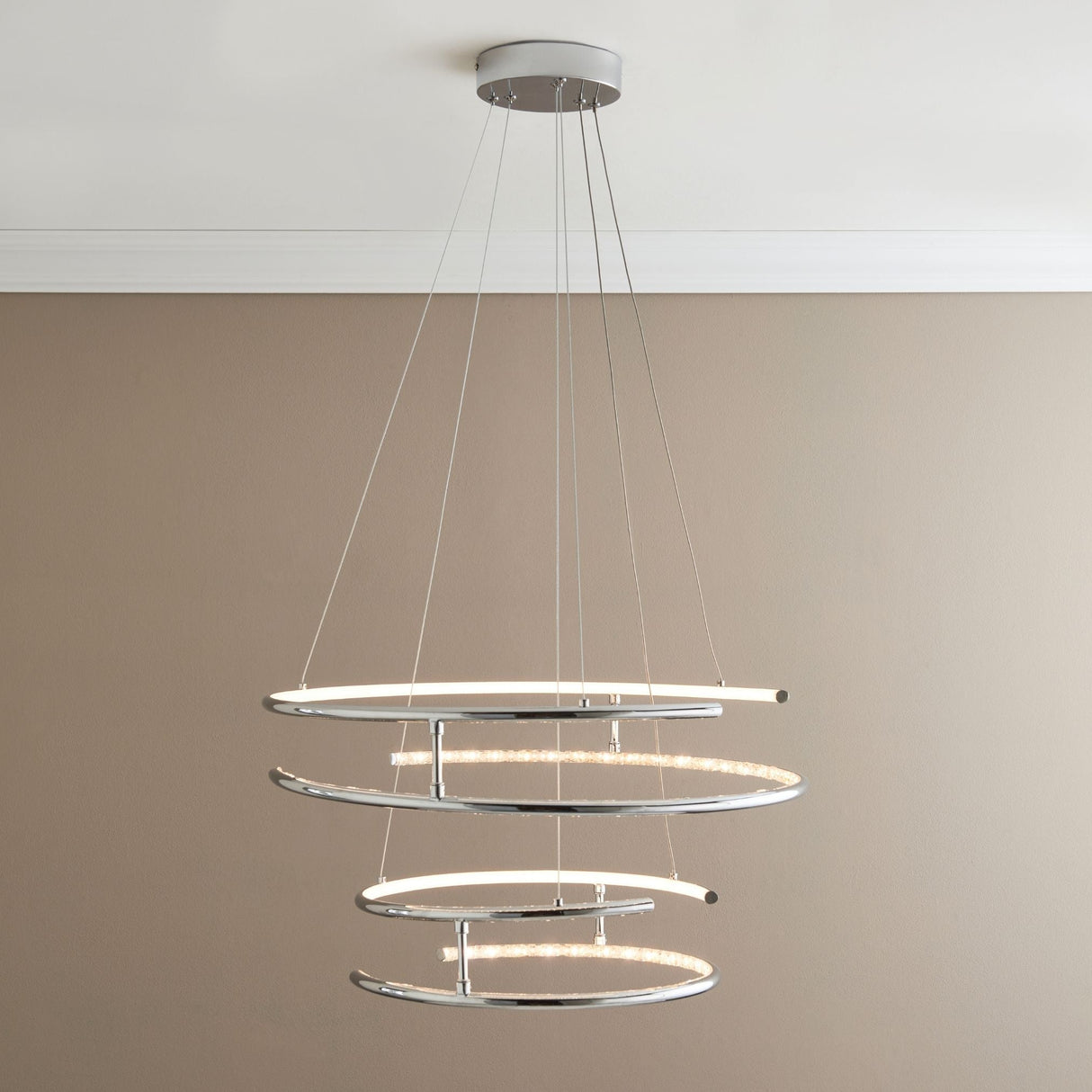 Pagazzi Mabel Silver LED Pendant Ceiling Light