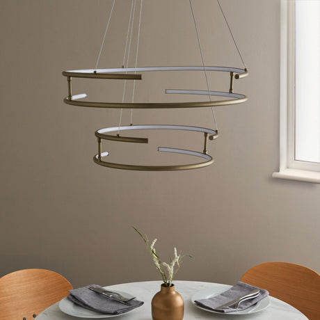 Pagazzi Mabel Antique Brass LED Pendant Ceiling Light