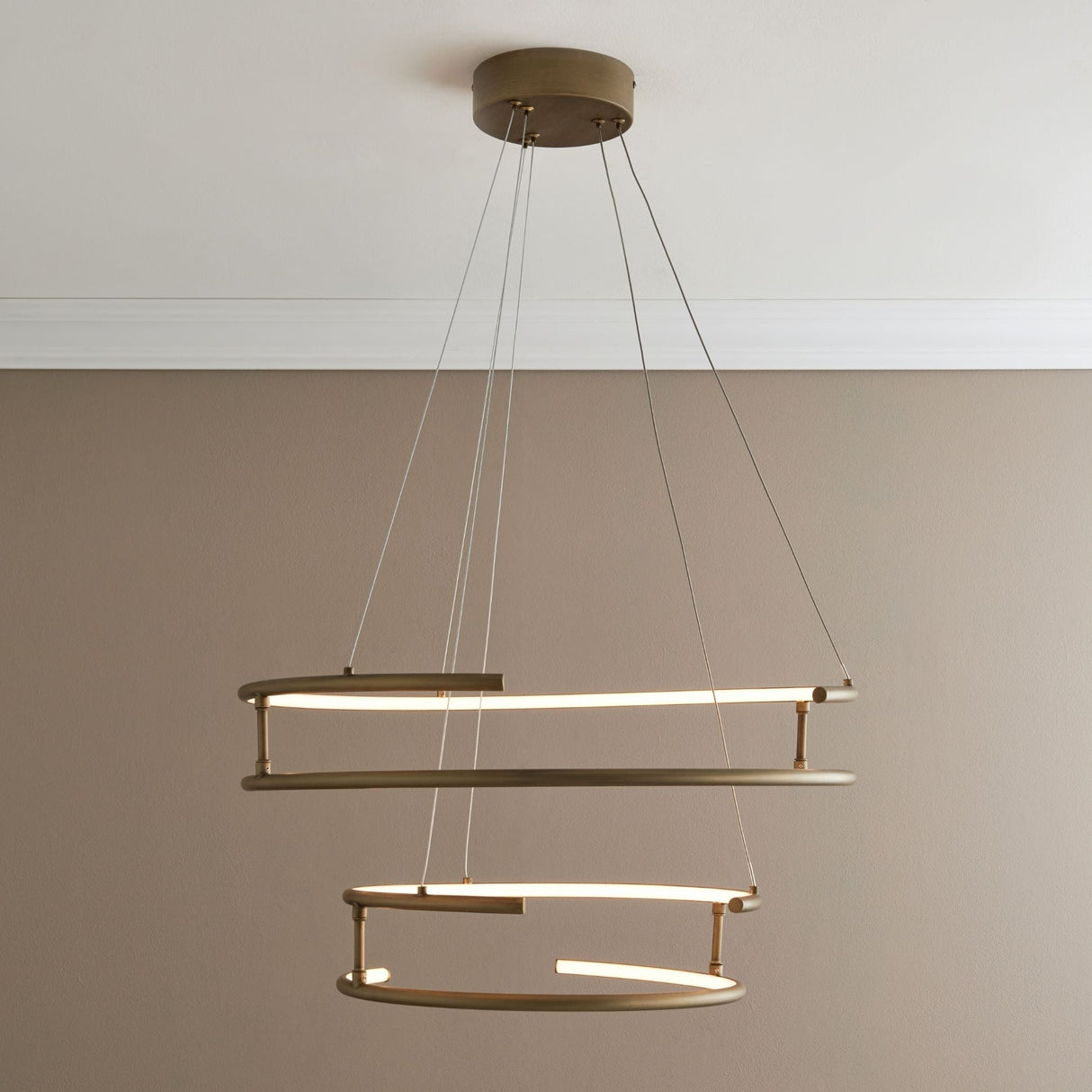 Pagazzi Mabel Antique Brass LED Pendant Ceiling Light