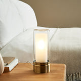 Pagazzi Chepstow Antique Brass Glass Touch Table Lamp