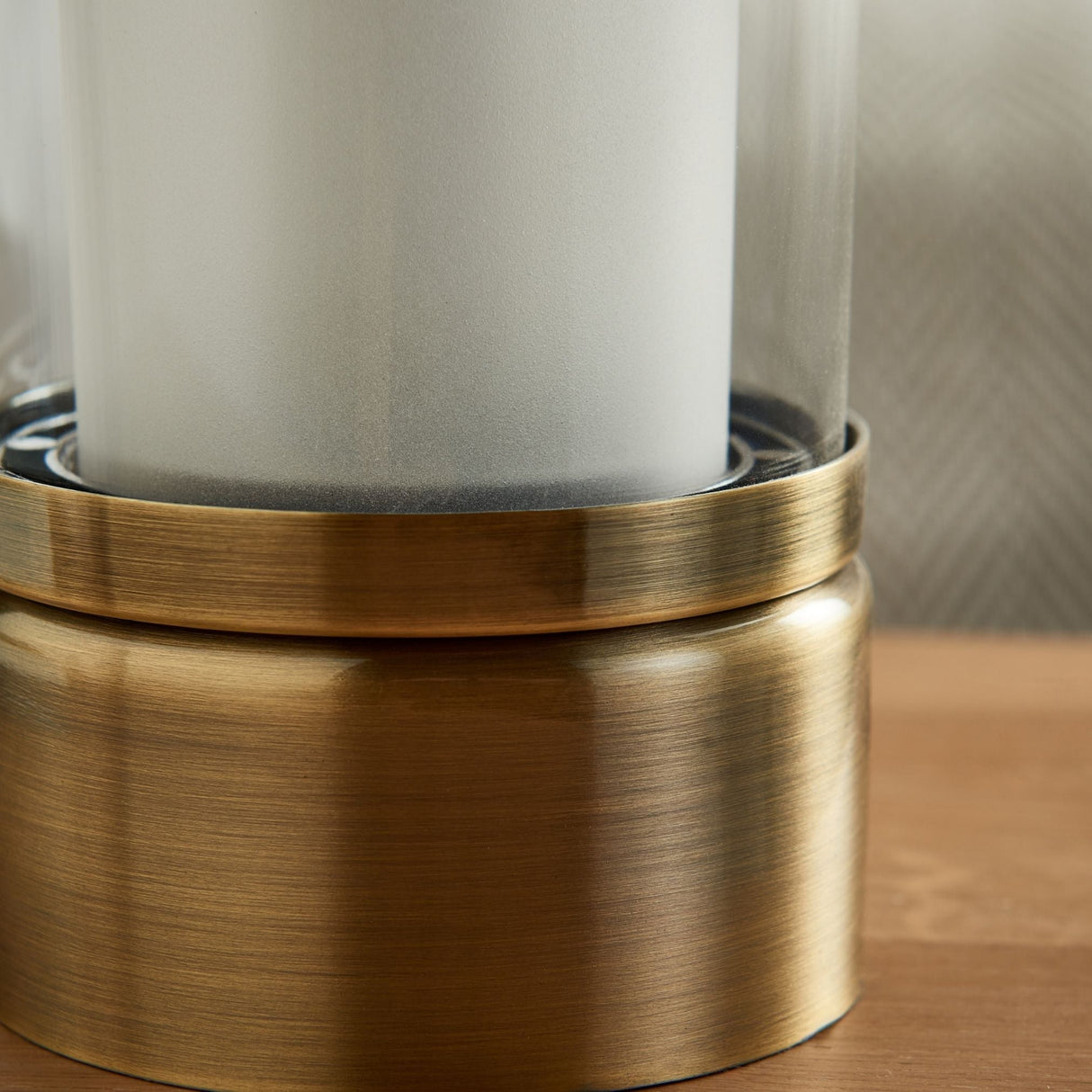 Pagazzi Chepstow Antique Brass Glass Touch Table Lamp