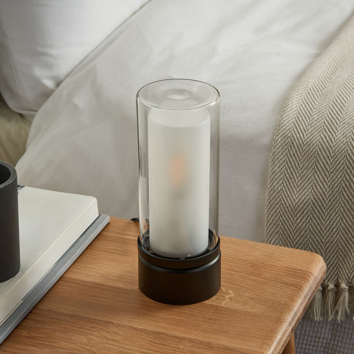 Pagazzi Chepstow Matte Black Glass Touch Table Lamp