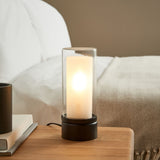 Pagazzi Chepstow Matte Black Glass Touch Table Lamp
