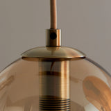 Pagazzi Branco 5 Light Antique Brass Ceiling Pendant Bar