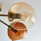 Pagazzi Branco 5 Light Antique Brass Semi Flush Ceiling Light
