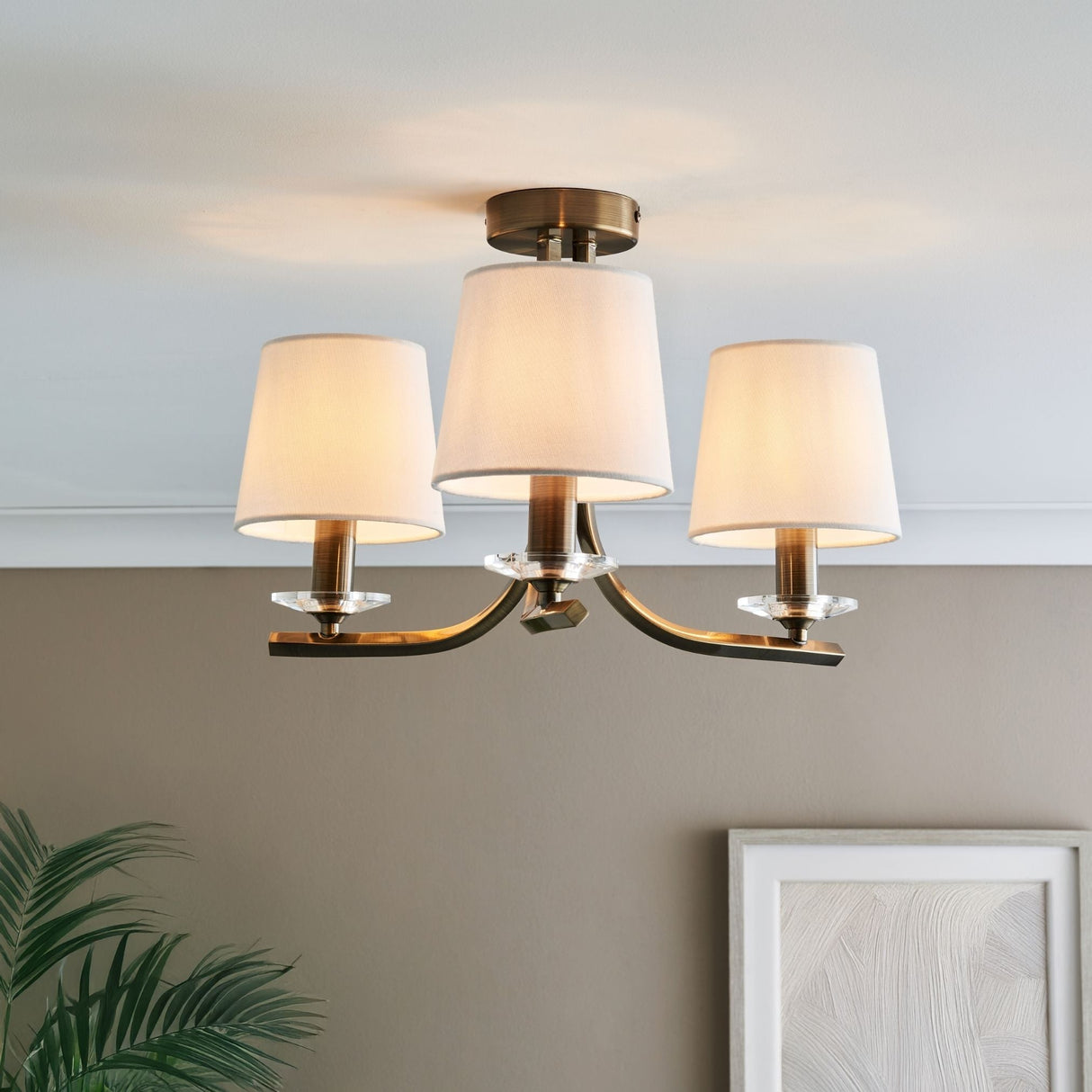 Pagazzi White Linen Clip-On Lampshade