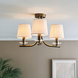 Pagazzi White Linen Clip-On Lampshade