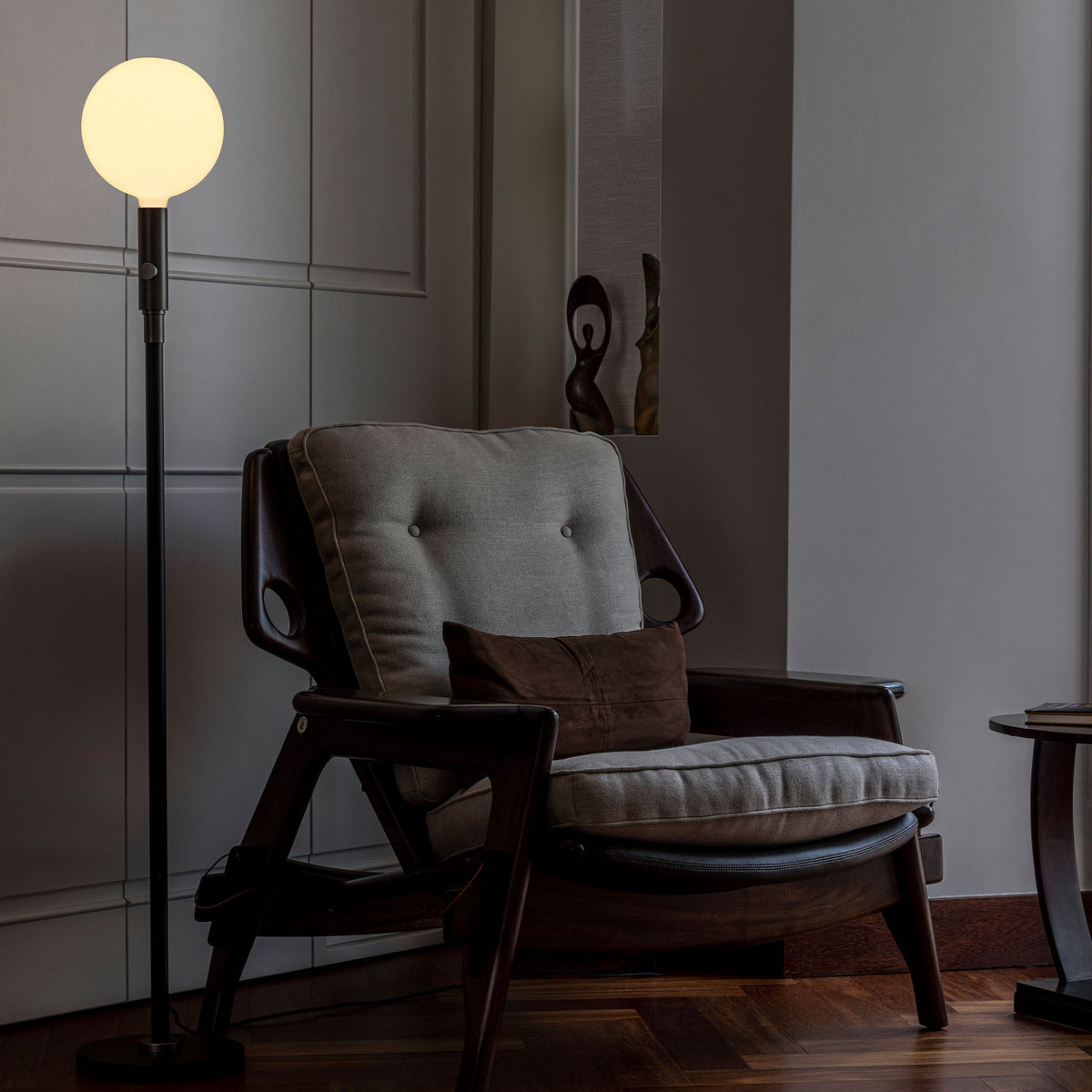 Tala Poise Adjustable Floor Lamp in Graphite with Sphere V