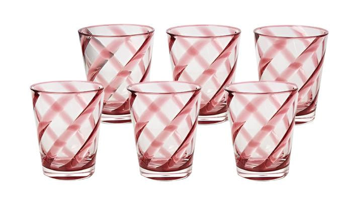 Casa by Josephine Jenno Poolside Gossip Red Acrylic Tumblers - Set of 6
