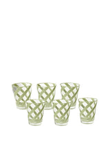 Casa by Josephine Jenno Poolside Gossip Sage Green Acrylic Tumblers - Set of 6