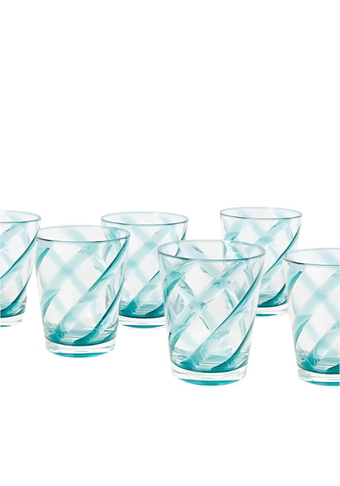 Casa by Josephine Jenno Translucent Turquoise Acrylic Tumblers - Set of 6