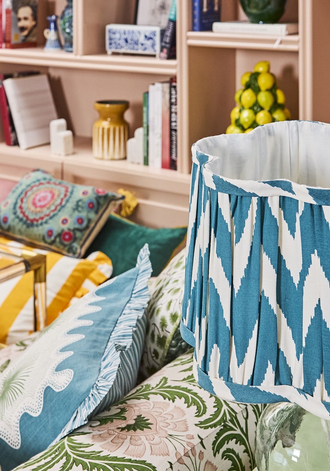 Yellow Cabana Stripe Ruffled Cushion Cover | Casa by Josephine Jenno