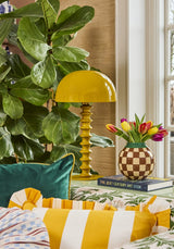 Yellow Cabana Stripe Ruffled Cushion Cover | Casa by Josephine Jenno