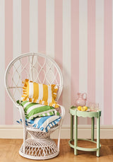 Yellow Cabana Stripe Ruffled Cushion Cover | Casa by Josephine Jenno