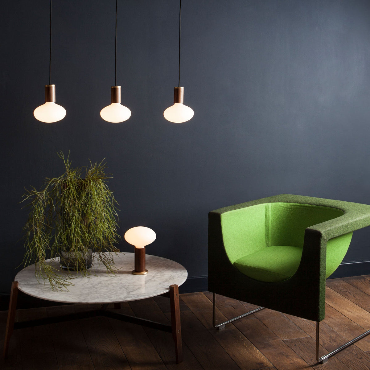 Tala Oval Dim to Warm Pendant Light - Oak