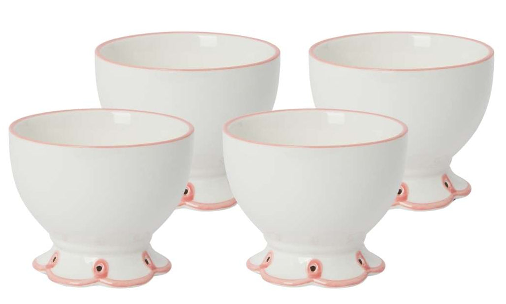Casa by Josephine Jenno Pink Scalloped Nibbles Bowl - Set of 4