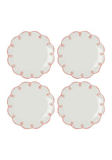 Casa by Josephine Jenno Pretty in Pink Scalloped Side Plates - Set of 4