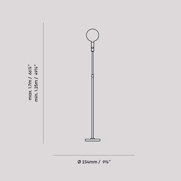 Tala Poise Adjustable Floor Lamp - Graphite