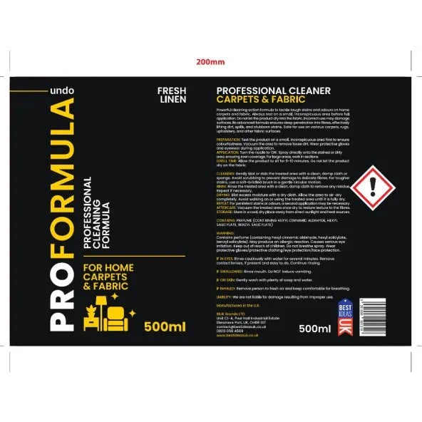 Best Ideas UK ProFormula Carpet & Fabric Cleaner
