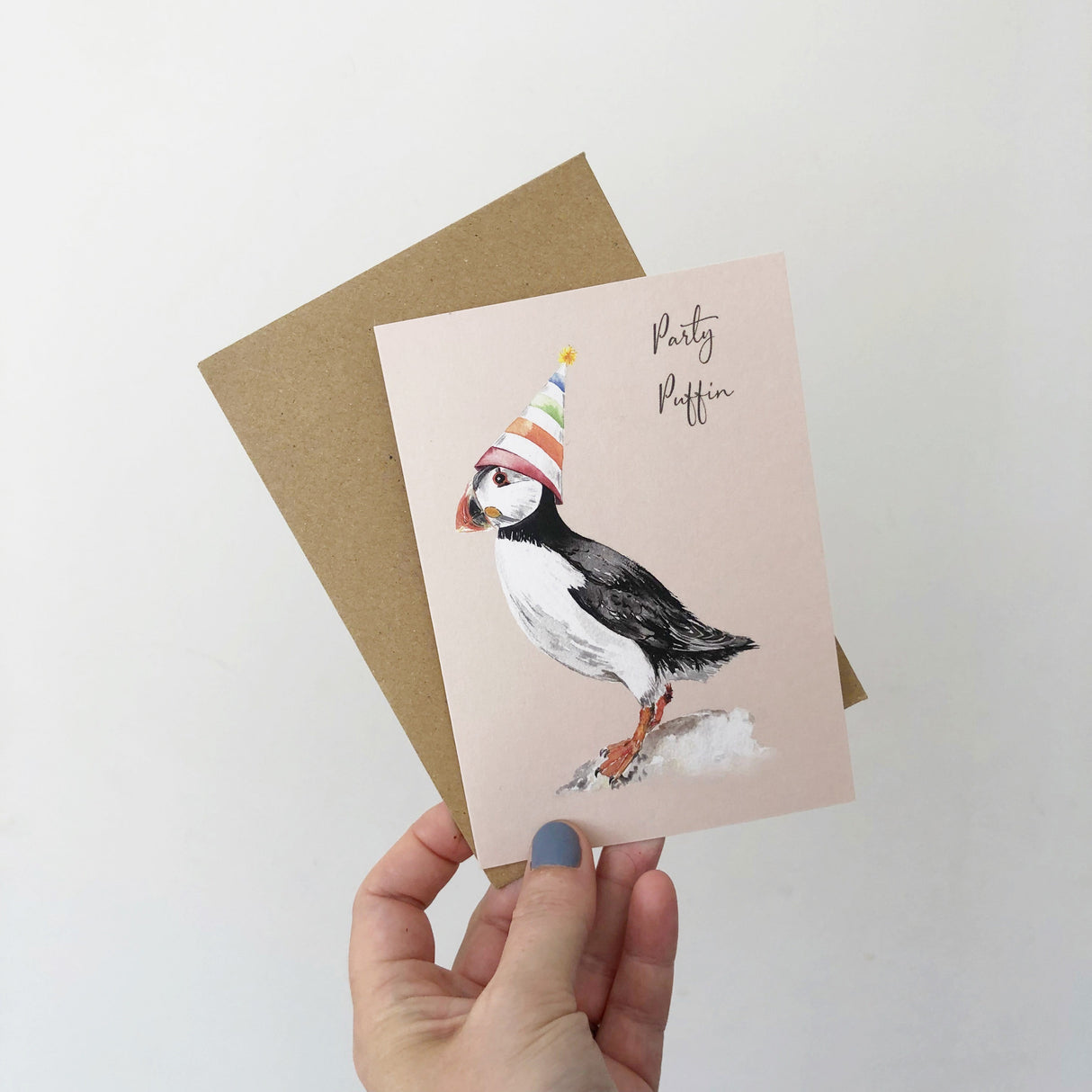 Party Puffin Birthday Card | Katie Hipwell Design