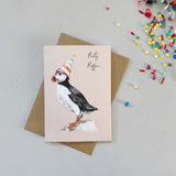 Party Puffin Birthday Card | Katie Hipwell Design