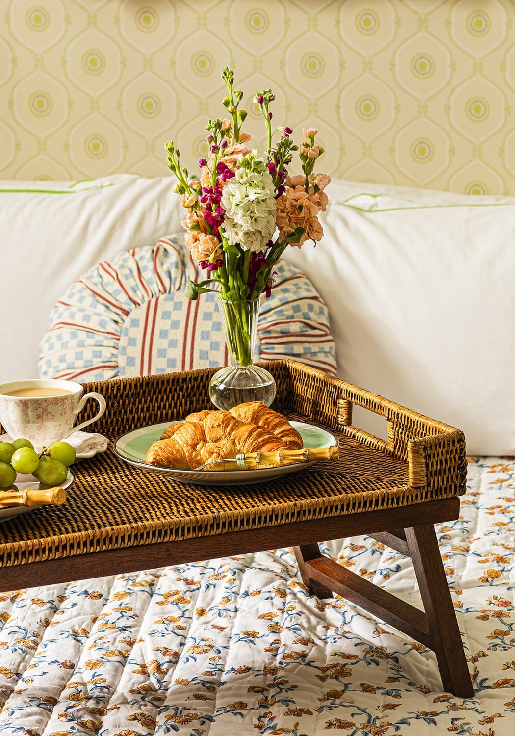 Casa by Josephine Jenno Rattan Breakfast Tray - Brown