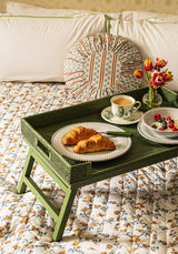 Casa by Josephine Jenno Rattan Breakfast Tray - Green