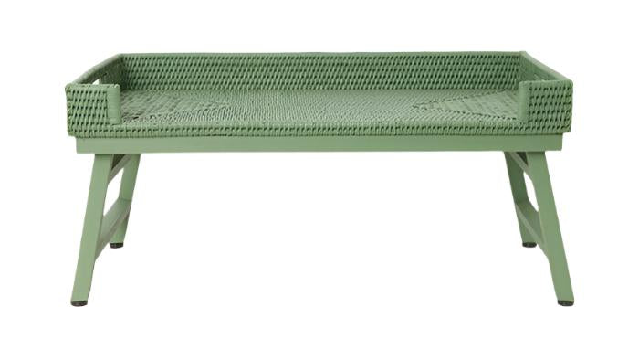 Casa by Josephine Jenno Rattan Breakfast Tray - Green
