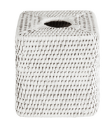 Casa by Josephine Jenno Rattan Tissue Box Cover - White