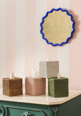 Casa by Josephine Jenno Rattan Tissue Box Cover - White