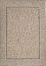 The Rugs Summer Latte Border Rug – Indoor/Outdoor
