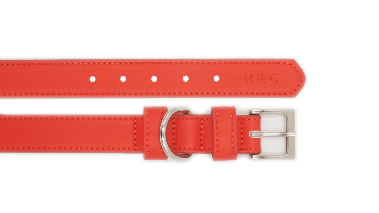 Ralph & Co Red Leather Dog Collar
