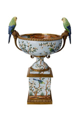 Casa by Josephine Jenno Regency Pillar Urn with Birds
