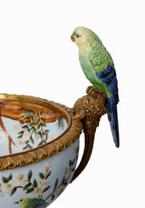 Casa by Josephine Jenno Regency Pillar Urn with Birds