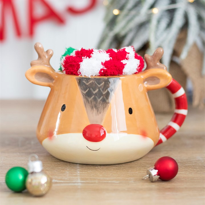Blush & Bale Christmas Sock and Mug Gift Set - H10.5cm x W15.5cm x D12cm