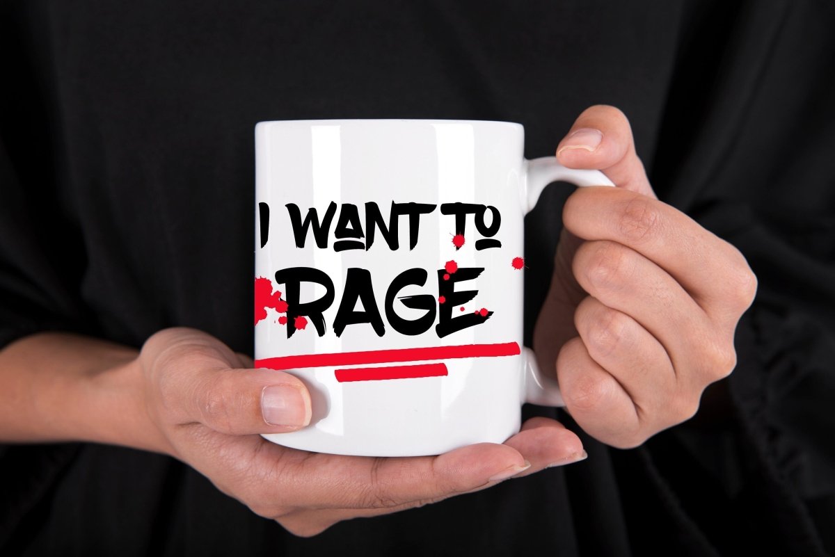 I Want To Rage Dwarf Barbarian DND Mug by Resplendent Aurora