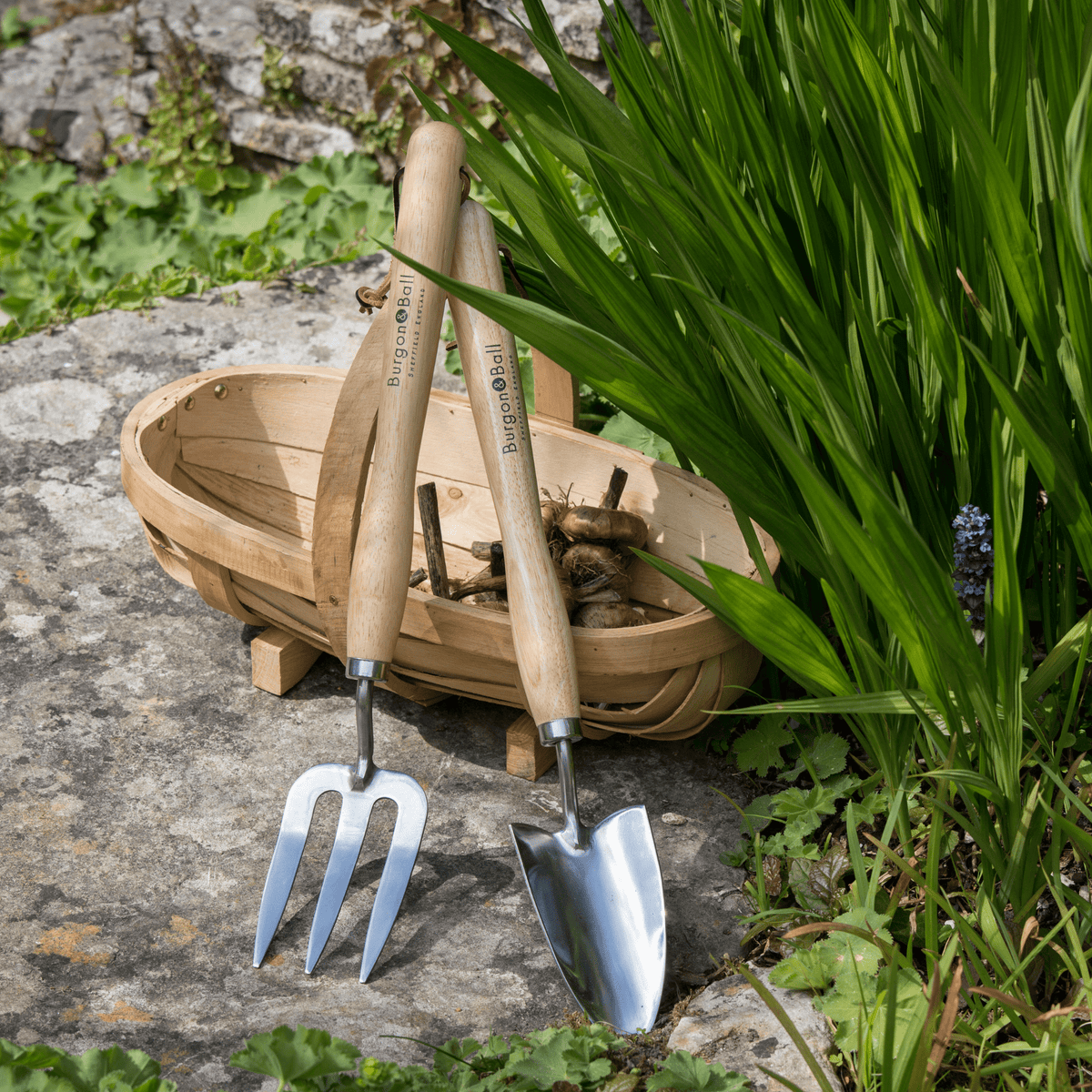 AllotMate Essentials RHS Stainless Steel Mid-Handled Trowel by Burgon & Ball