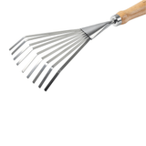 AllotMate Essentials RHS Endorsed Stainless Steel Shrub Rake by Burgon & Ball