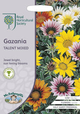 AllotMate Essentials RHS Gazania Talent Mixed Seeds, 25 Seeds