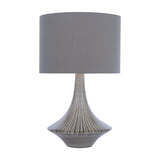 Pagazzi Ribbed Grey Table Lamp