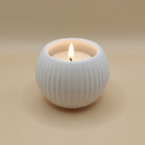 Filamora Studios Round Ribbed LED Tealight Holder