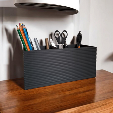 Filamora Studios Modern Ribbed Desk Organiser Remote Holder