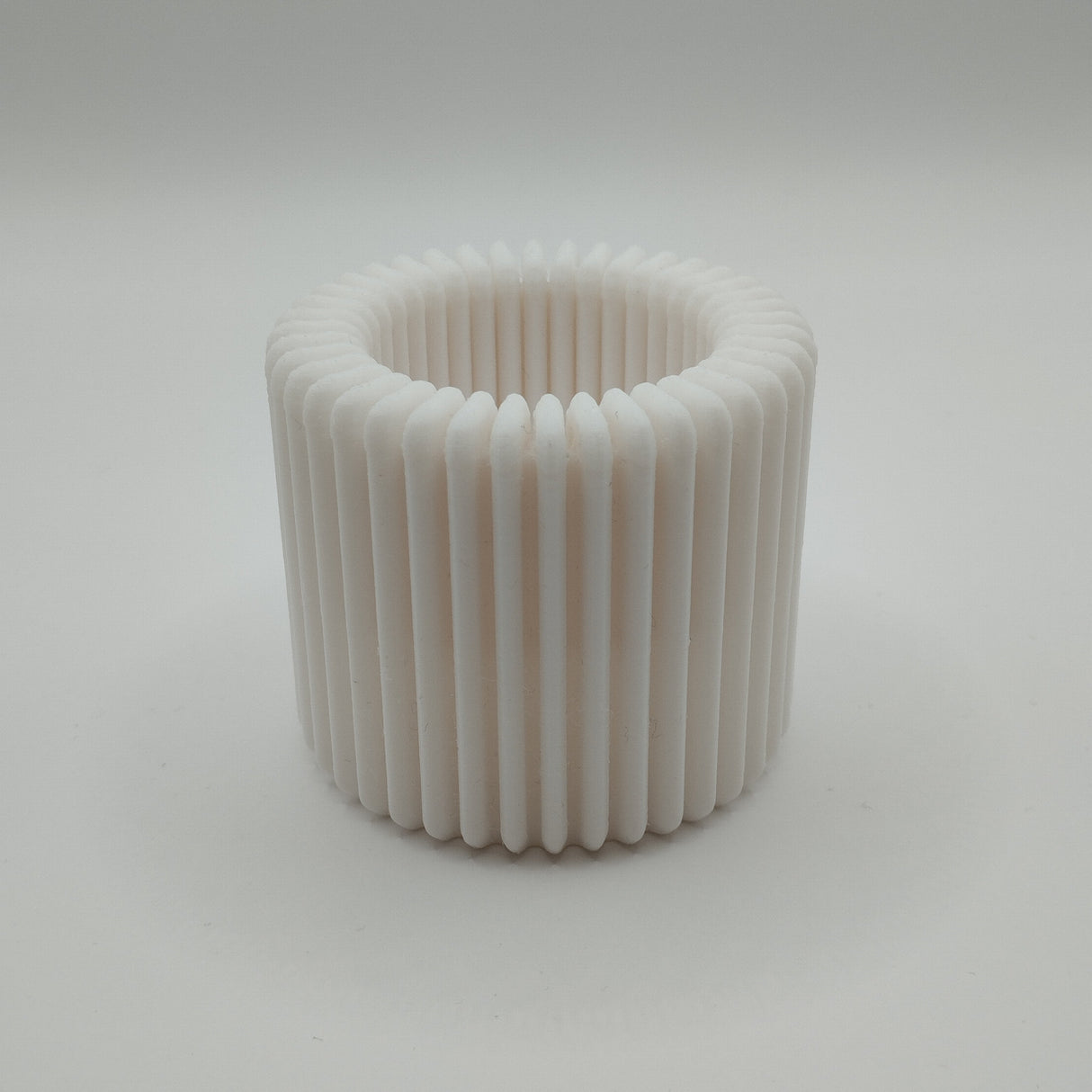 Filamora Studios Modern Ribbed Tealight Holder