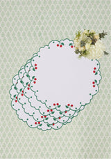 Casa by Josephine Jenno Ripe Cherry Round Placemats - Set of 4