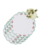 Casa by Josephine Jenno Ripe Cherry Round Placemats - Set of 4