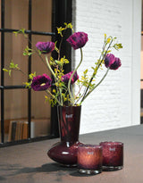 Lowlands Design Vase Glass Loflo Plum by DutZ